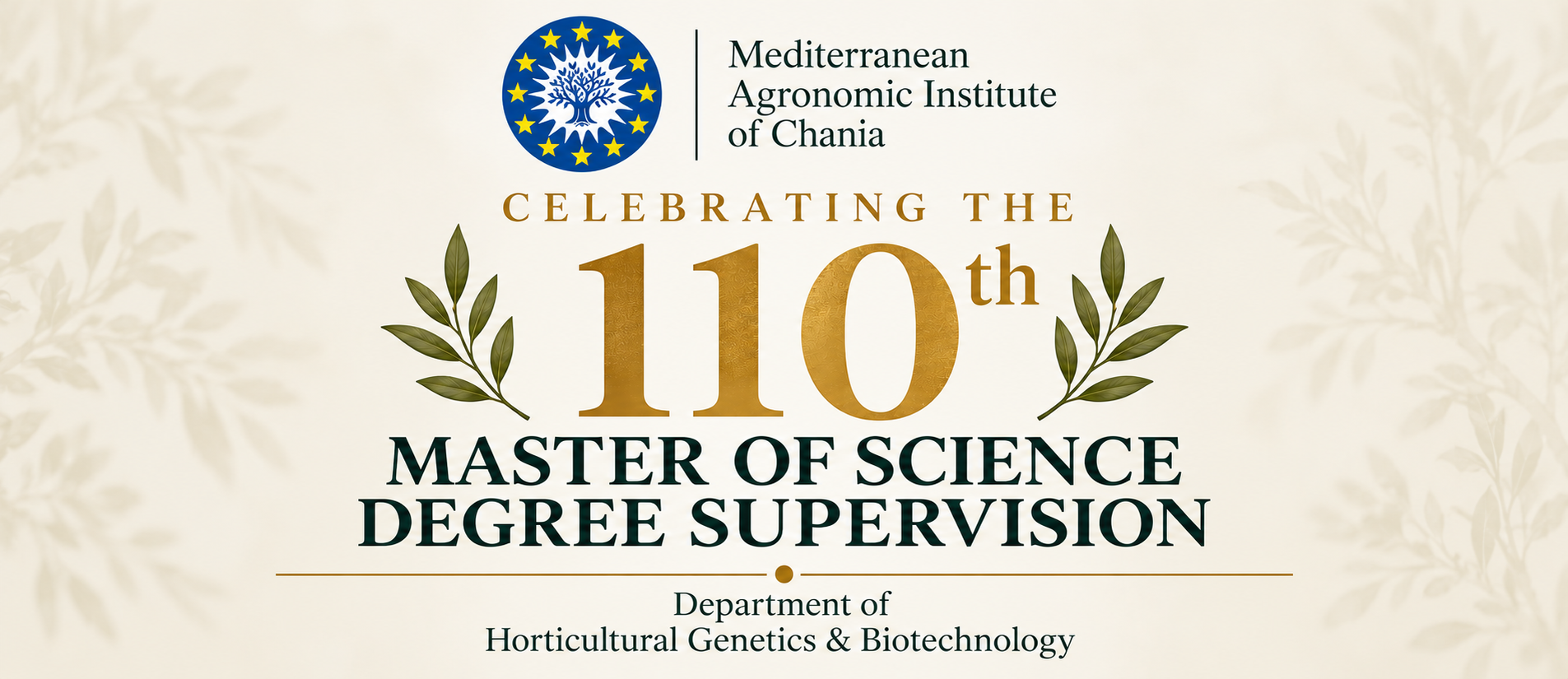 One hundred ten (110) Master of Science (MSc) Theses supervised